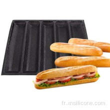 Pan de baguette perforée en silicone à cavité antiadhésive 4